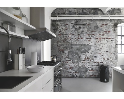 Vliesbehang 445404 Factory IV steenlook grijs 9-delige set 300 x 418,50 cm