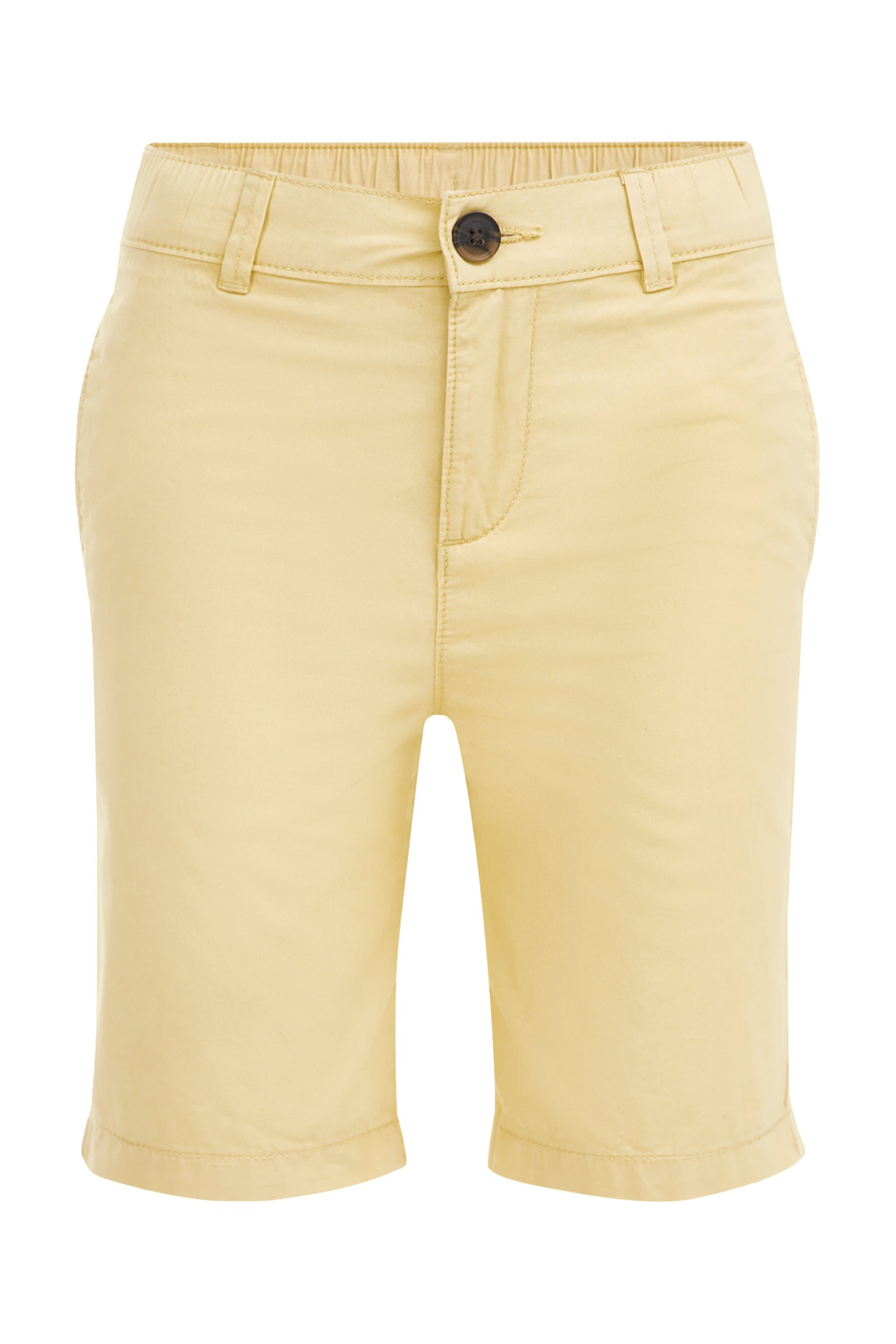 Jongens regular fit chinoshort WE Fashion Lichtgeel