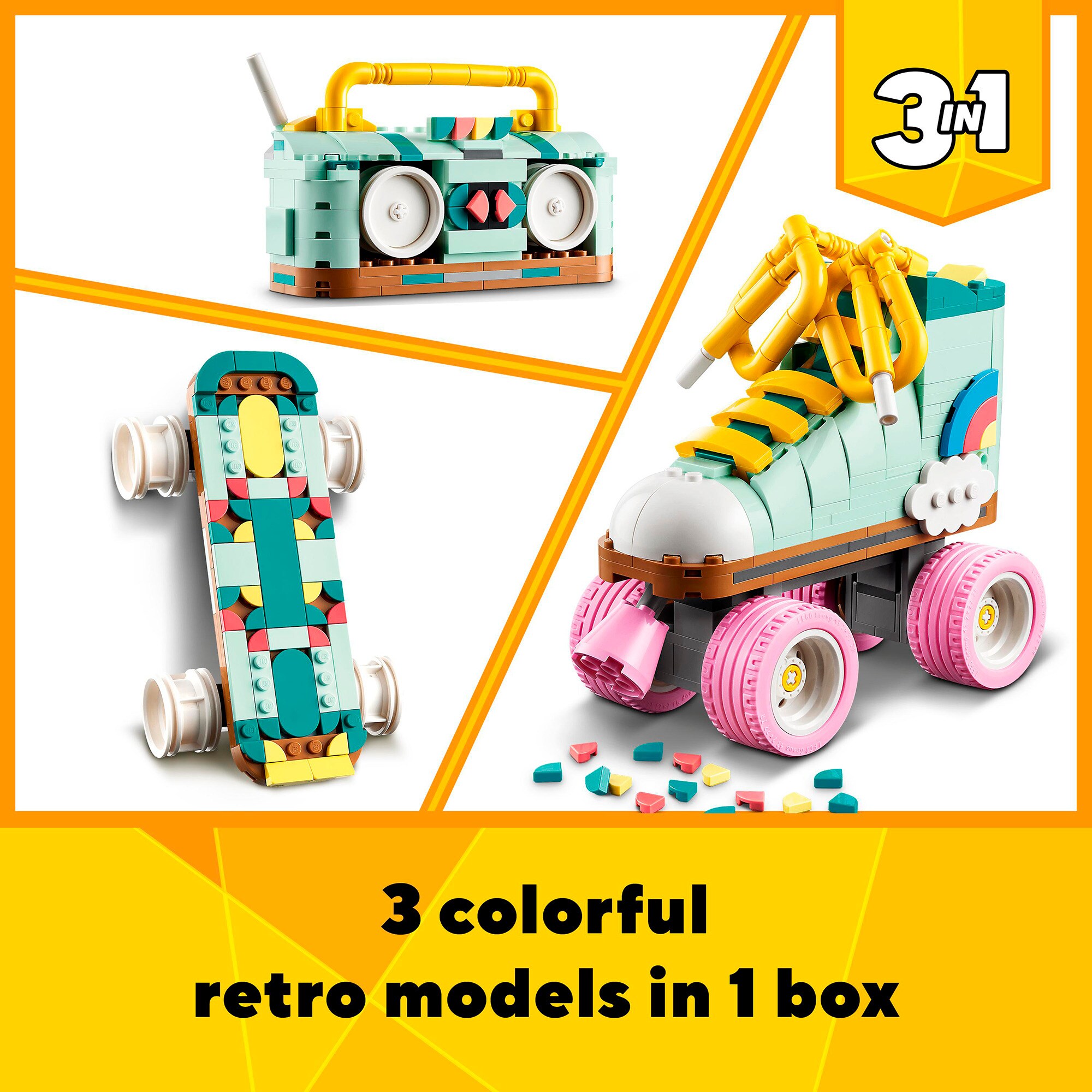 LEGO Konstruktionsspielzeug Creator 3-in-1 Rollschuh