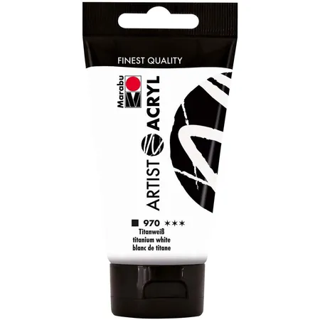Marabu Artist Acryl, Titanweiß 970, 75 ml
