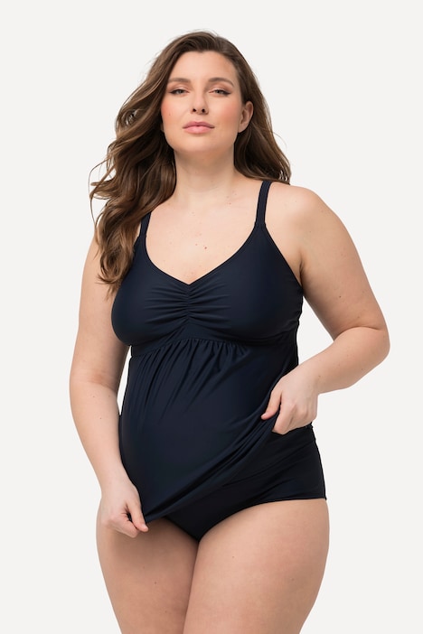 Bellieva-Tankini, Streifen, ohne Softcups, breiter Bund