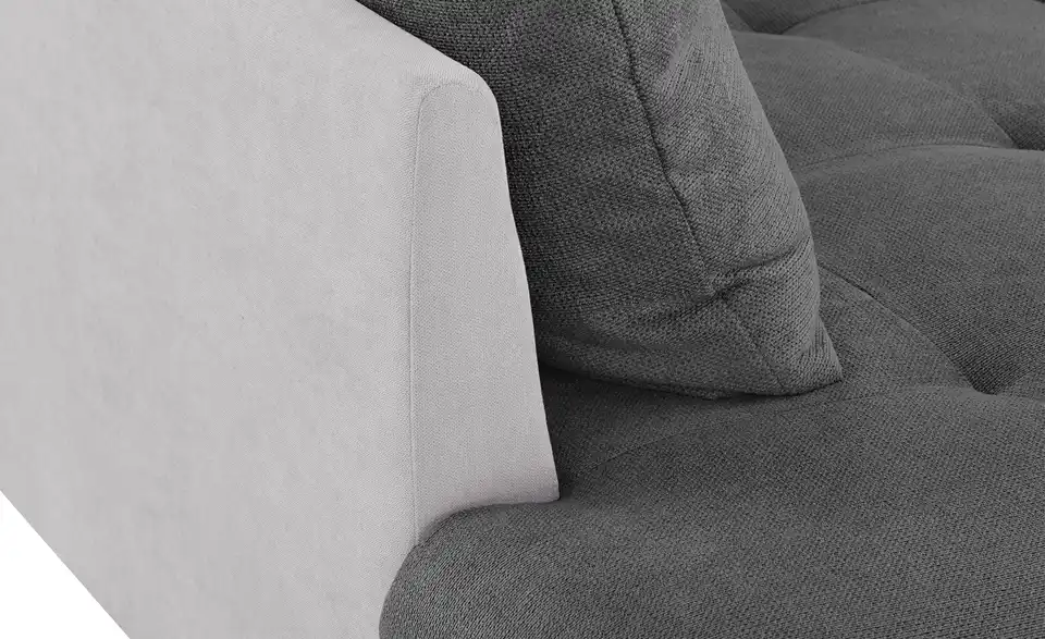 Ecksofa Krissy Steingrau, Silbergrau links