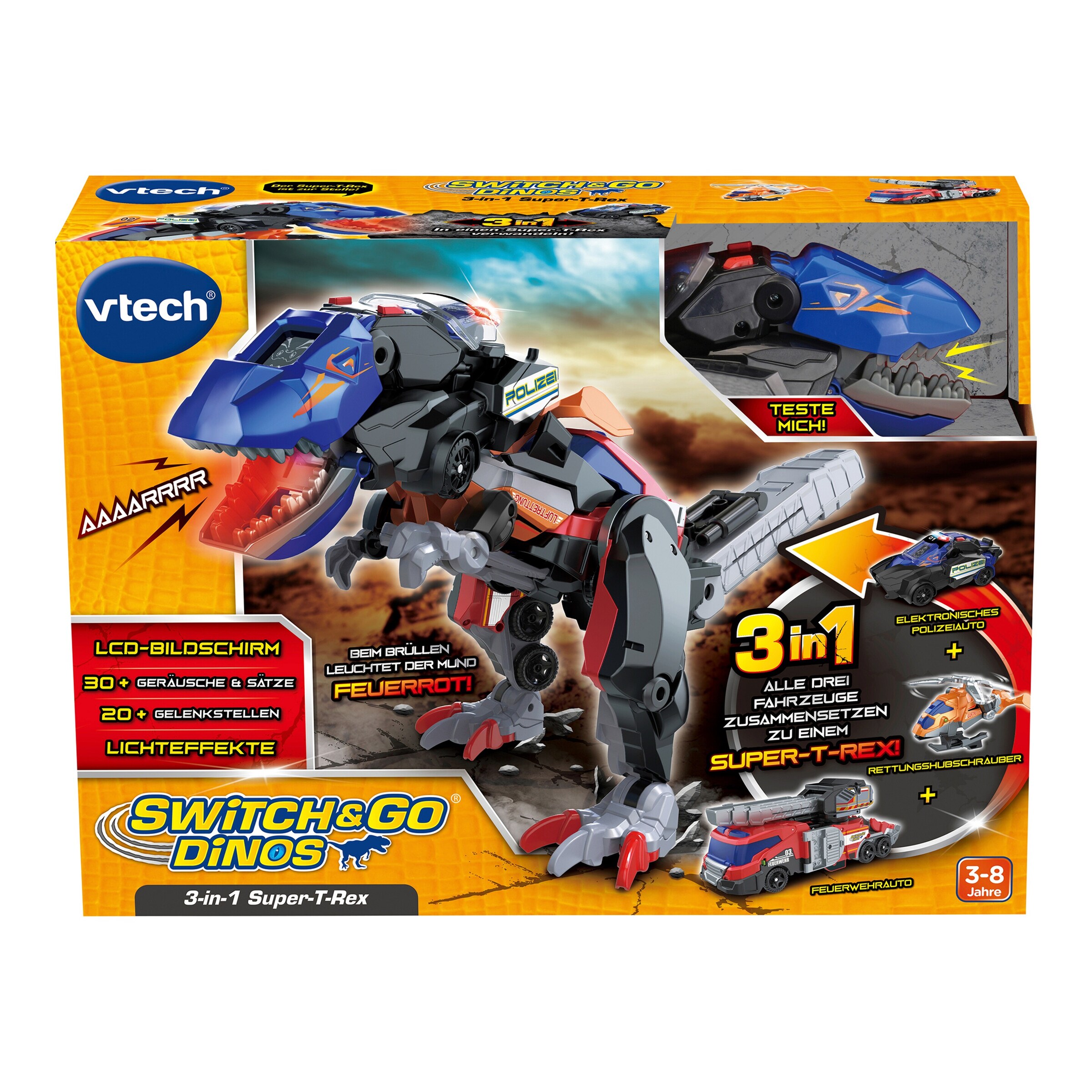 Vtech Switch & Go Dinos - 3-in-1 Super-T-Rex