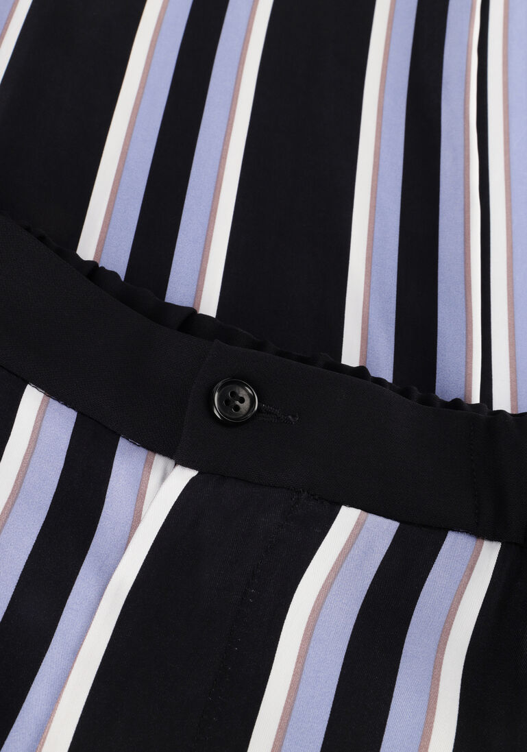 VANILIA zwarte vanilia wijde broek striped wide leg