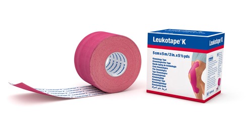 LEUKOTAPE K Kinesiologisches Tape 5mx5cm pink 1 Stk
