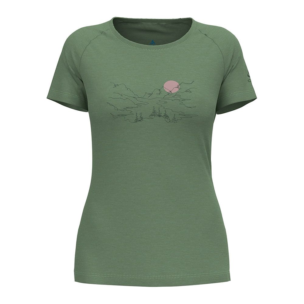 Odlo ASCENT PW 130 VALLEY - Tee-shirt Femme loden frost melange