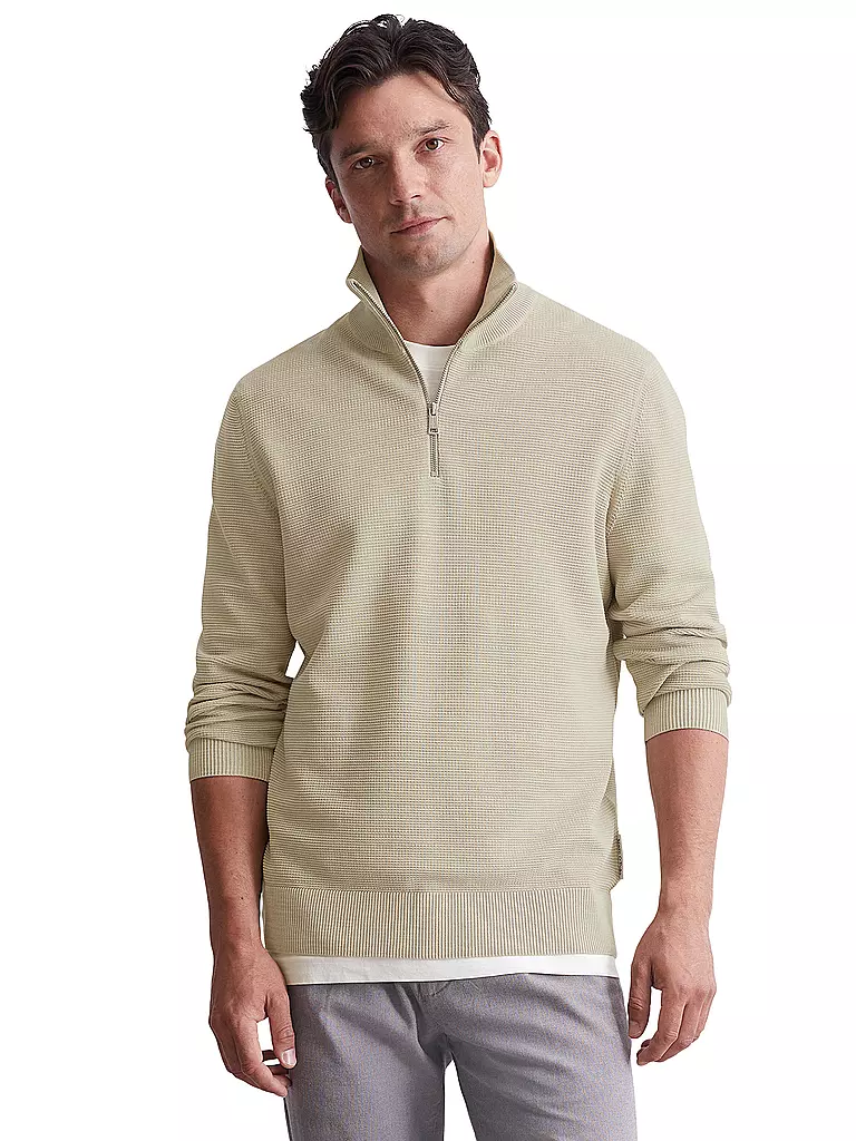 MARC O'POLO Troyer Pullover grau