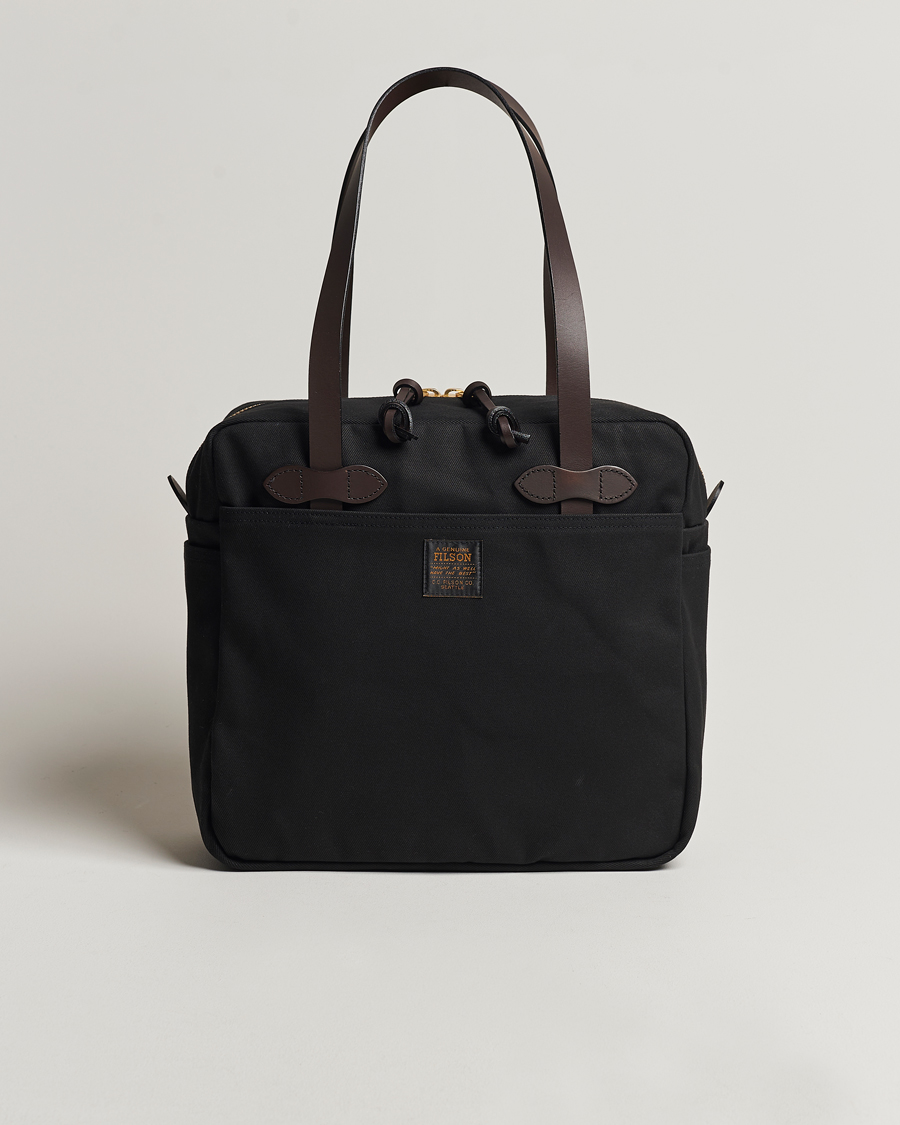 Filson Tote Bag With Zipper Black
