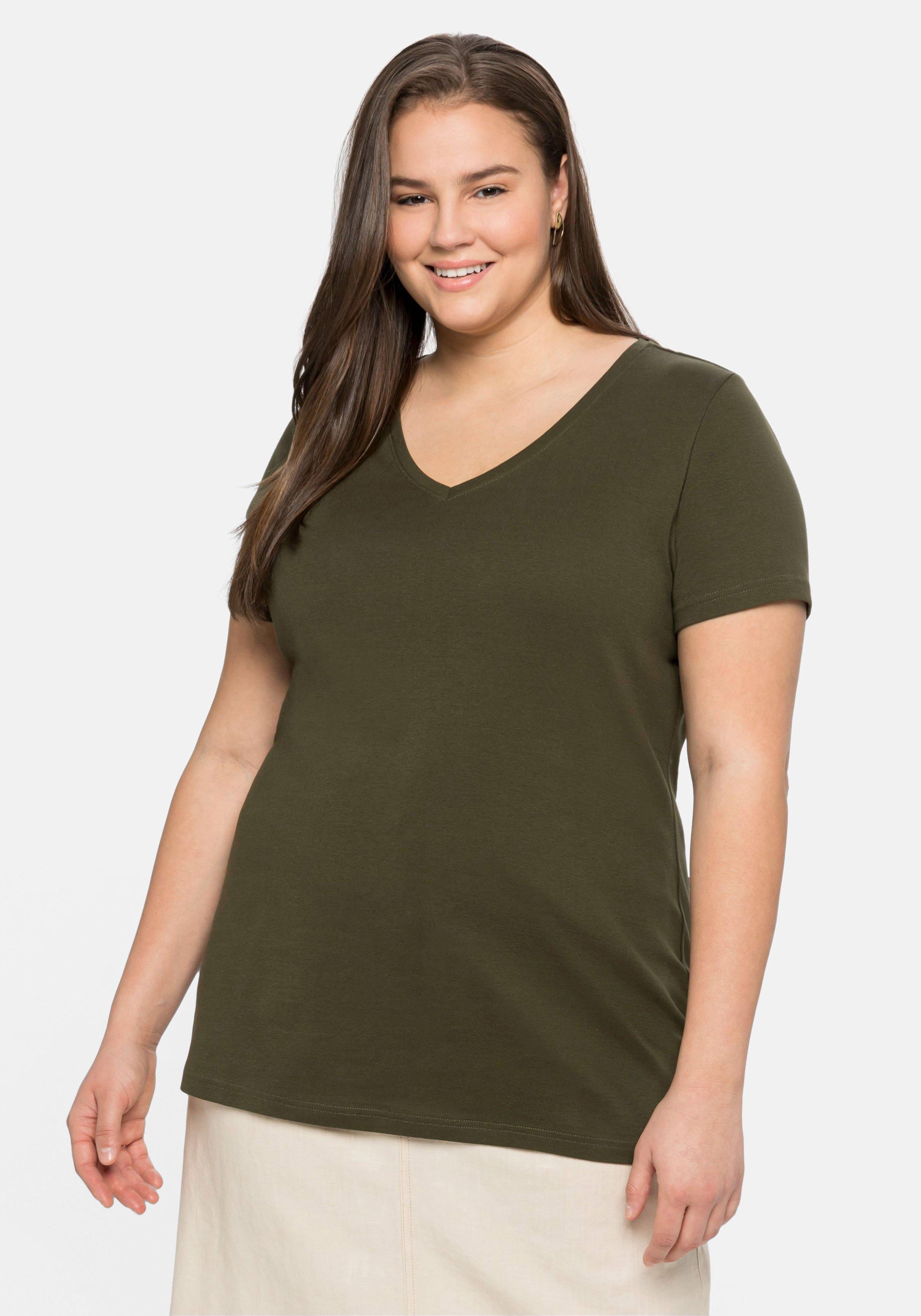 T-Shirt mit V-Ausschnitt