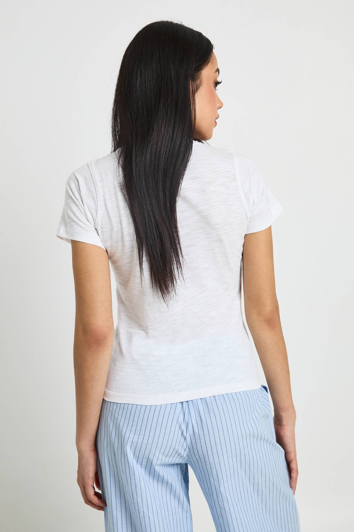 boohoo T-shirt Court Semi-transparent En Coton Slub