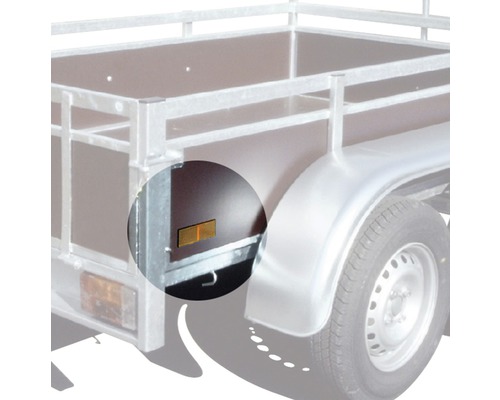 Witte reflectorset 104 x 40 mm voor aanhangers, verpakking van 2 stuks.