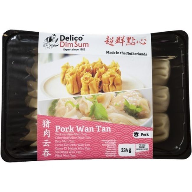 Delico Food Bevroren Wan Tan Varkensvlees 234g