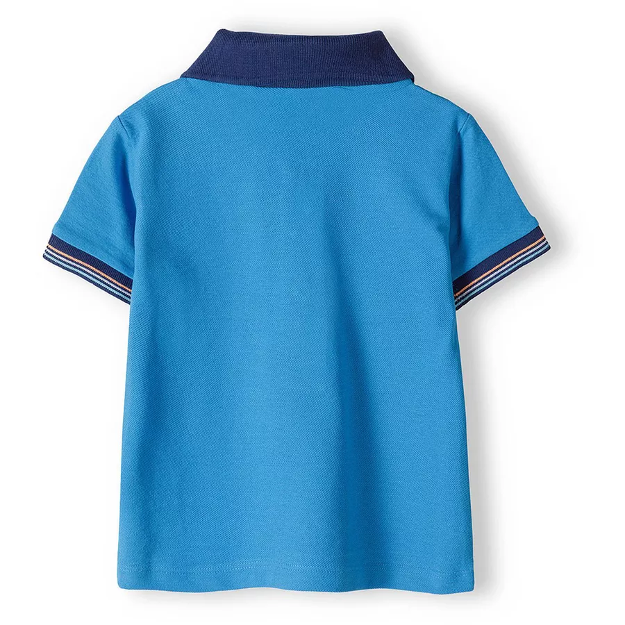 MINOTI Polohemd und Shorts im Set TürkisDunkelblau