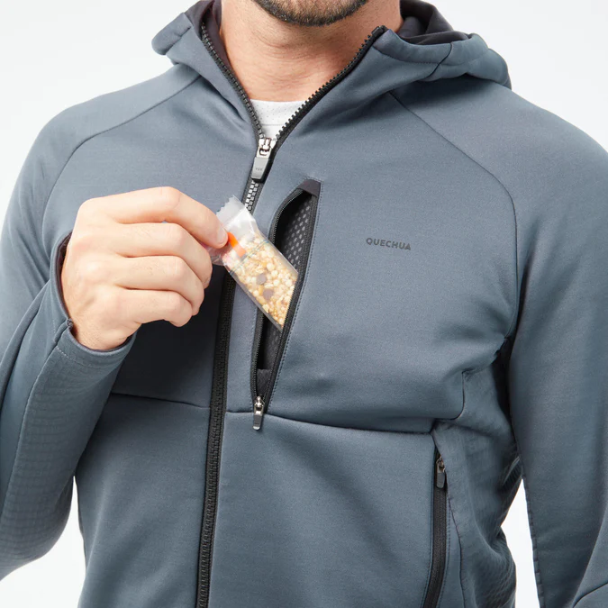 Decathlon Quechua - Jaqueta de lã para caminhadas com capuz Quechua MH520 para homem