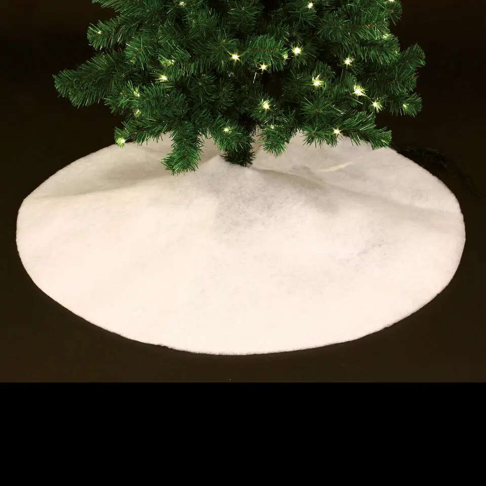 Feeric Christmas kerstboomrok - wit - 100 cm - polyester - rond