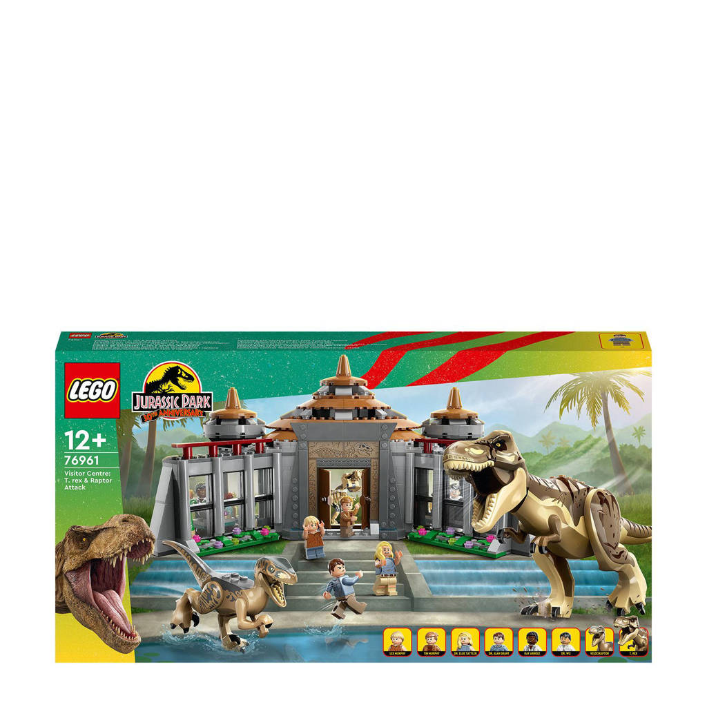 Knap bouwwerk, jammer dat het niet modulair isBezoekerscentrum: T. rex & raptor aanval Dinosaurus Figuur Speelgoed 76961