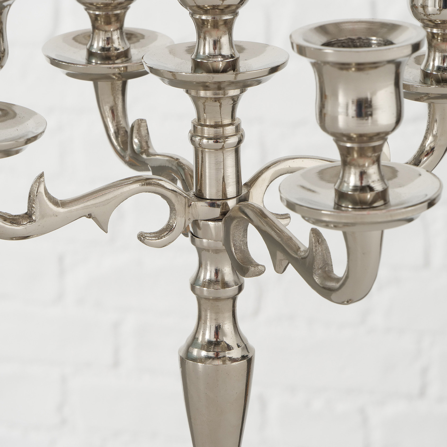 Kerzenleuchter - silber - Aluminium - für 5 Kerzen