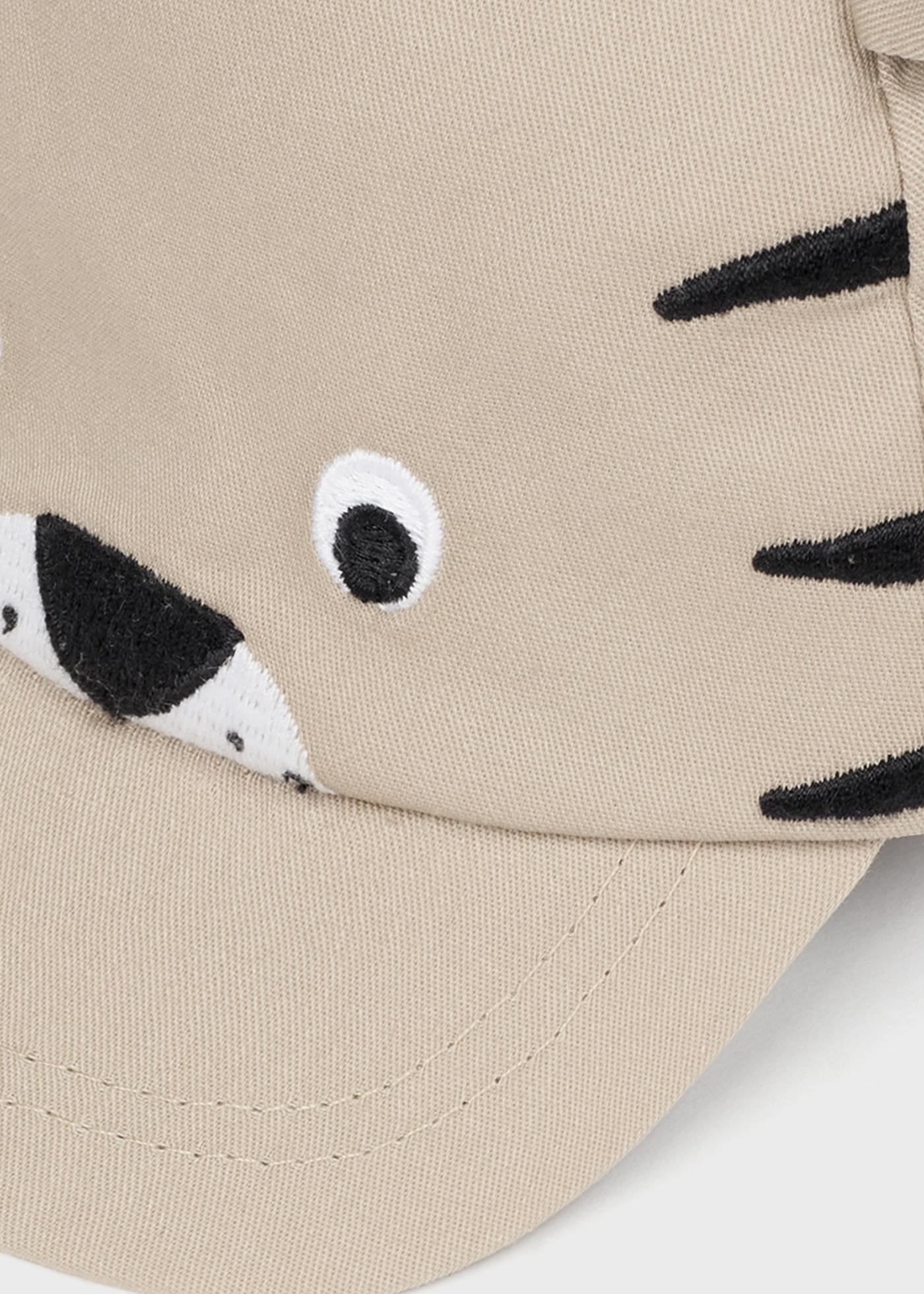 Touca de algodão estampada para recém-nascido