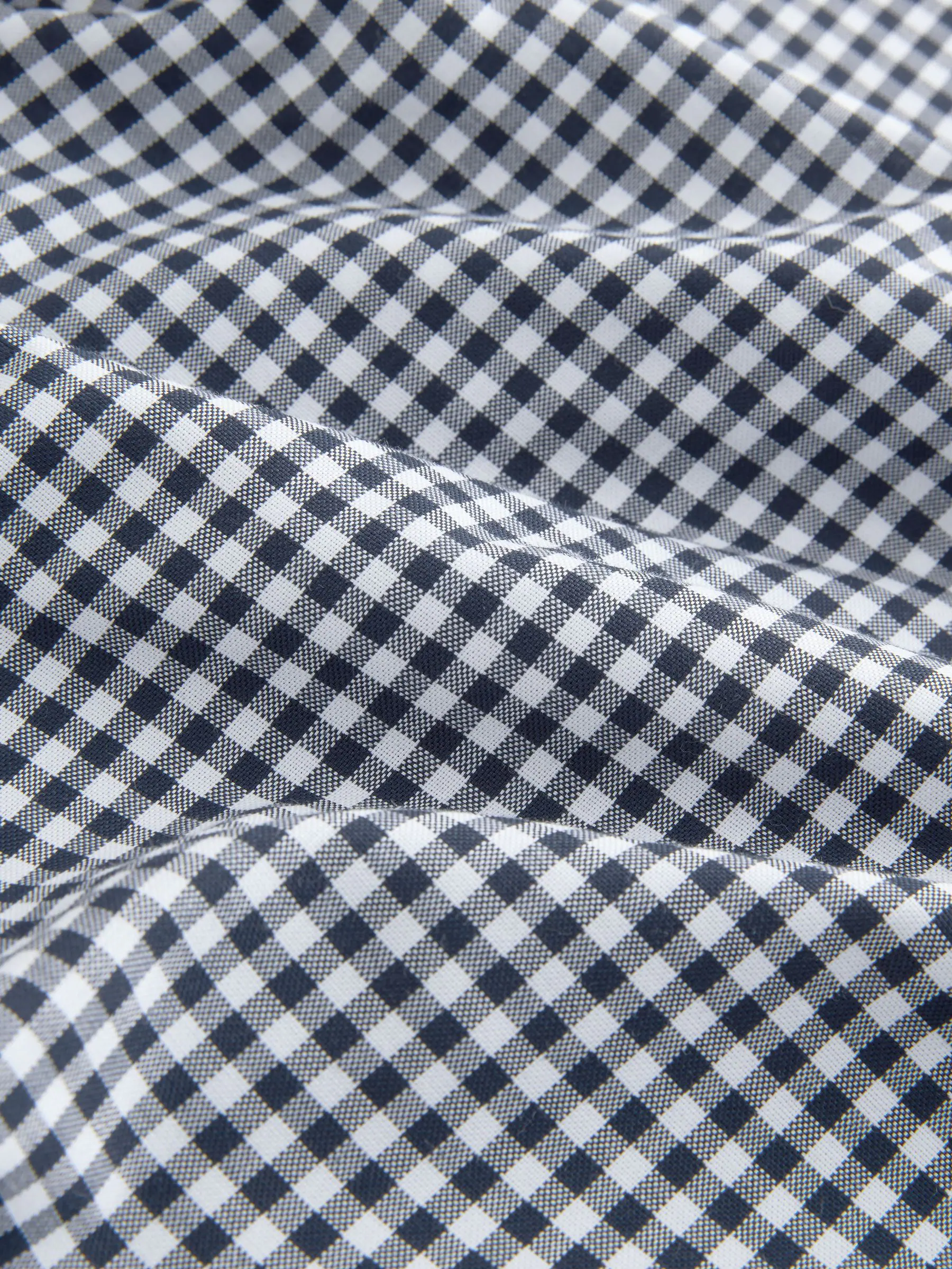 Blauw gingham/rood gingham - Set van 2 stuks strijkvrije Oxford-overhemden