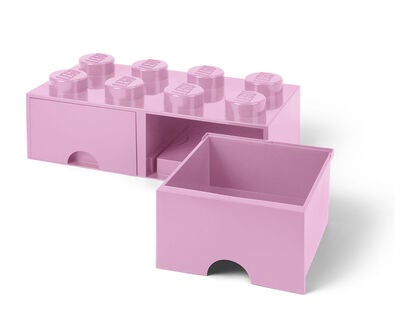 LEGO Oppbevaringsboks med Skuff 8, Rosa