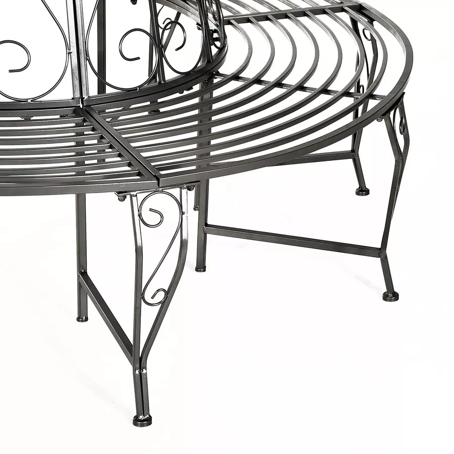 Outsunny Baumbank im geschmackvollen Design silber