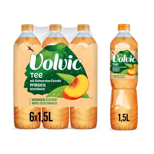 Volvic Tee Pfirsich 6x1,5 l PET (EINWEG)