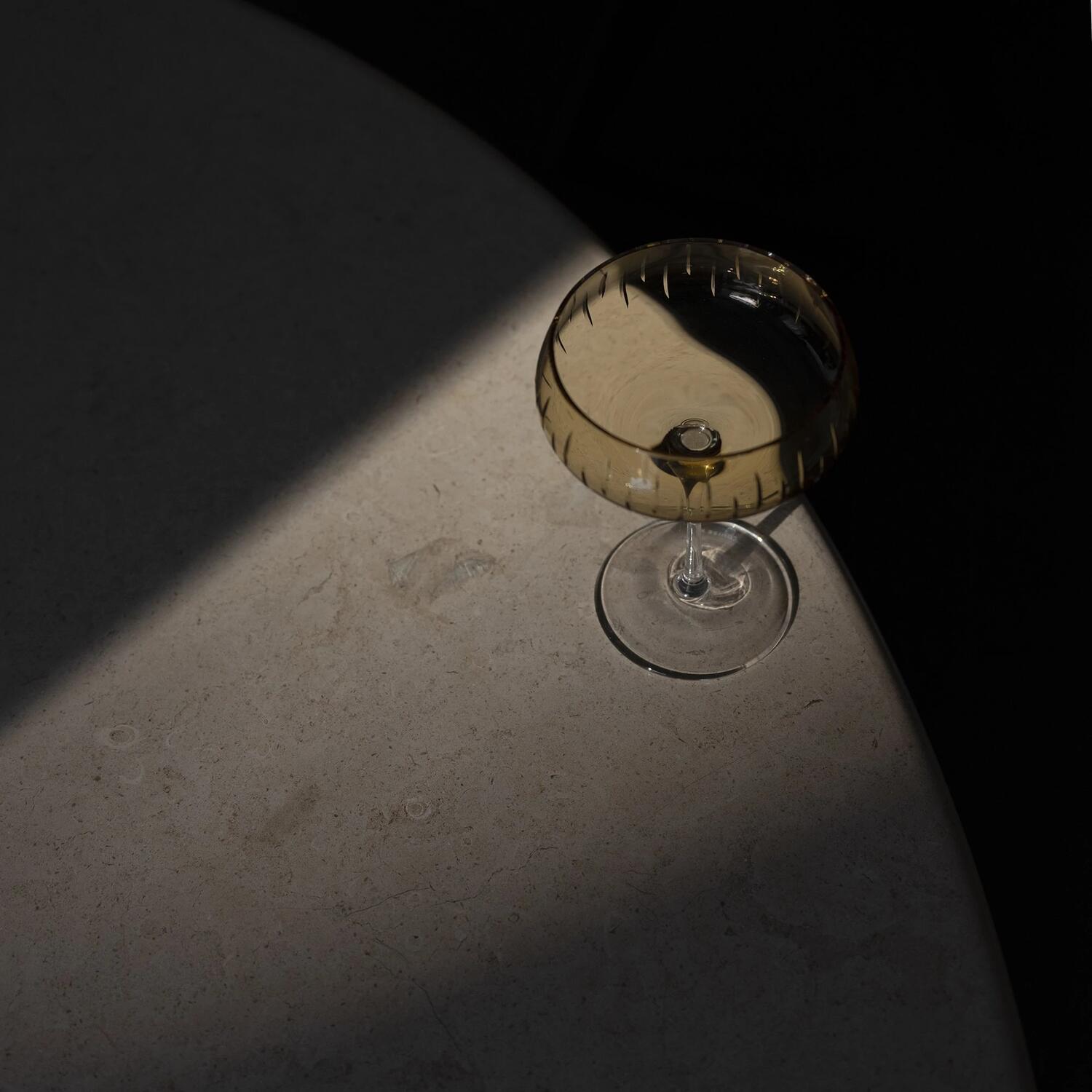 Louise Roe  Champagne Coupe, Amber - H15,5 cm