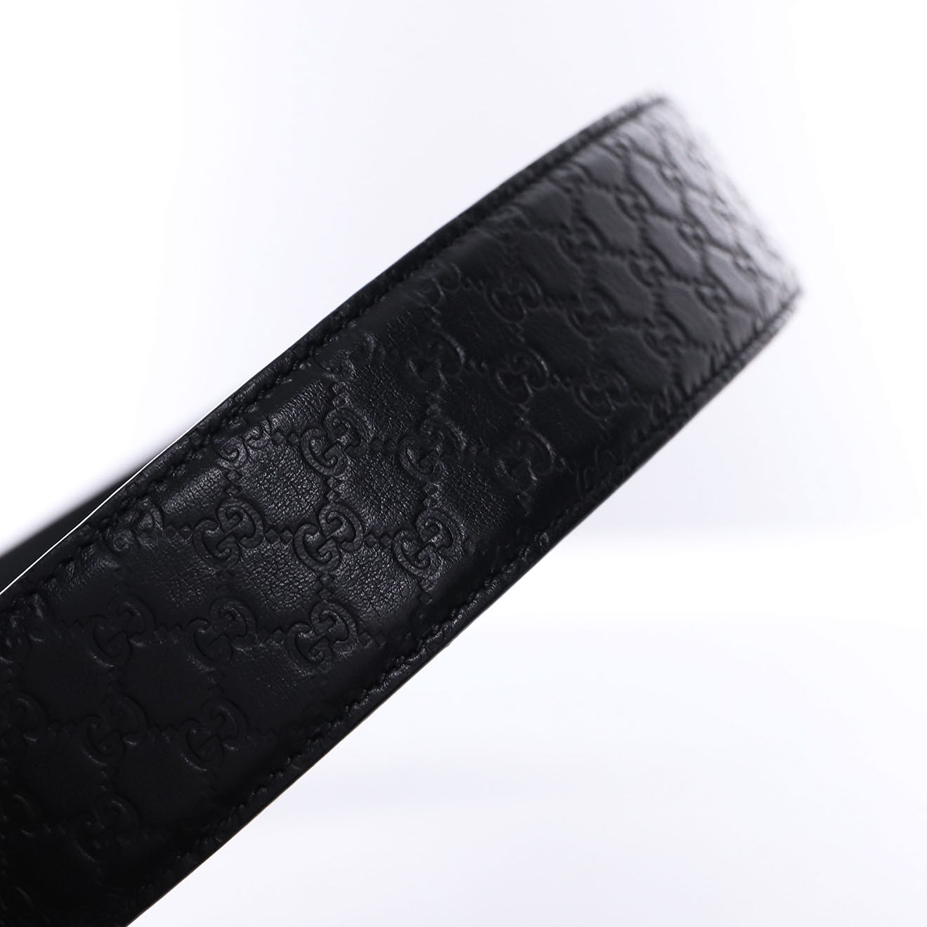 Gucci Ceinture en Cuir Monogramme noir - Très bon état
