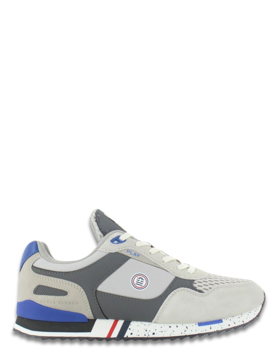 serge blanco Baskets De Ville Homme Chamonix Gris/Bleu