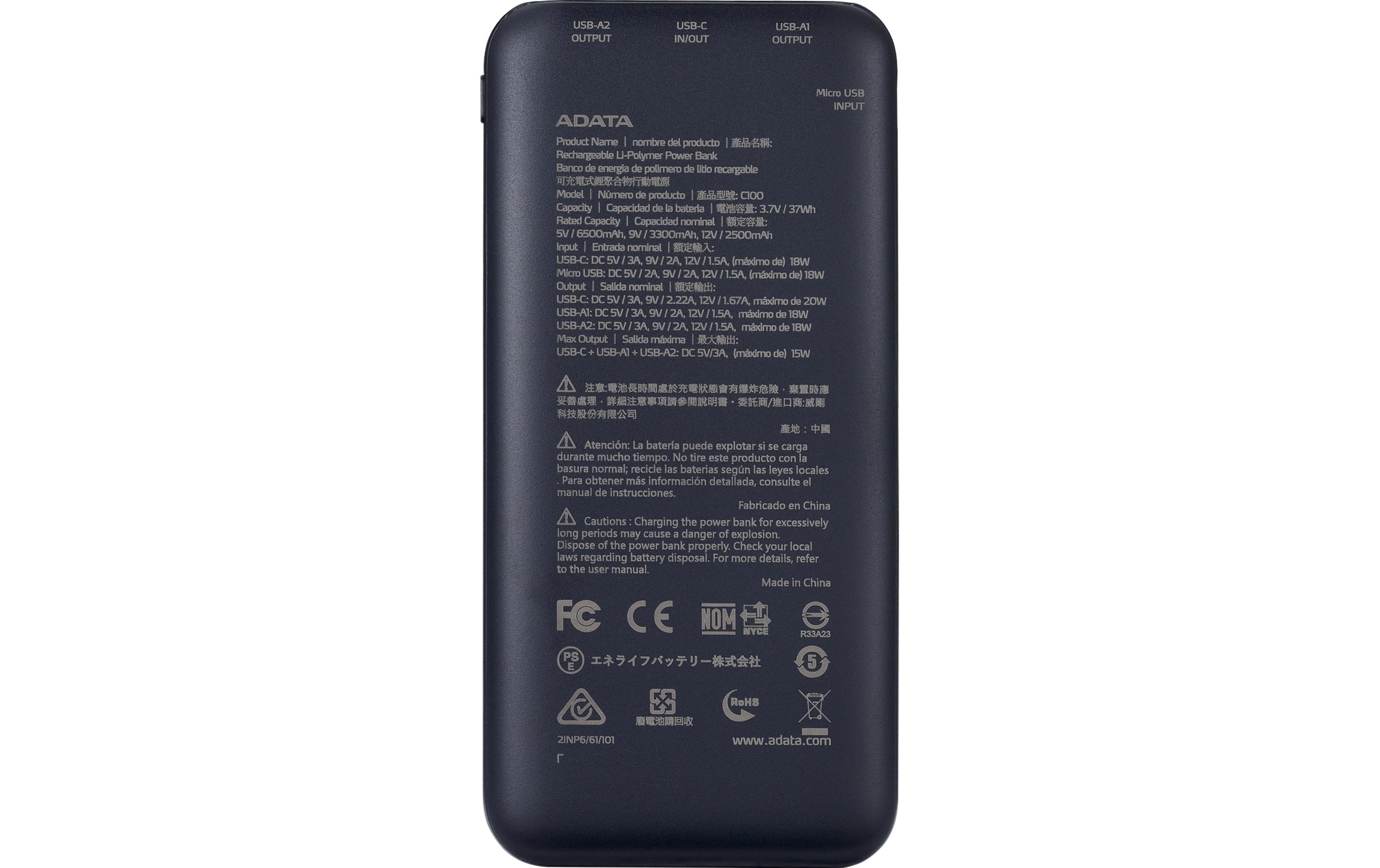 Powerbank C100 10000 mAhPowerbank mit 20-W-Schnellladung