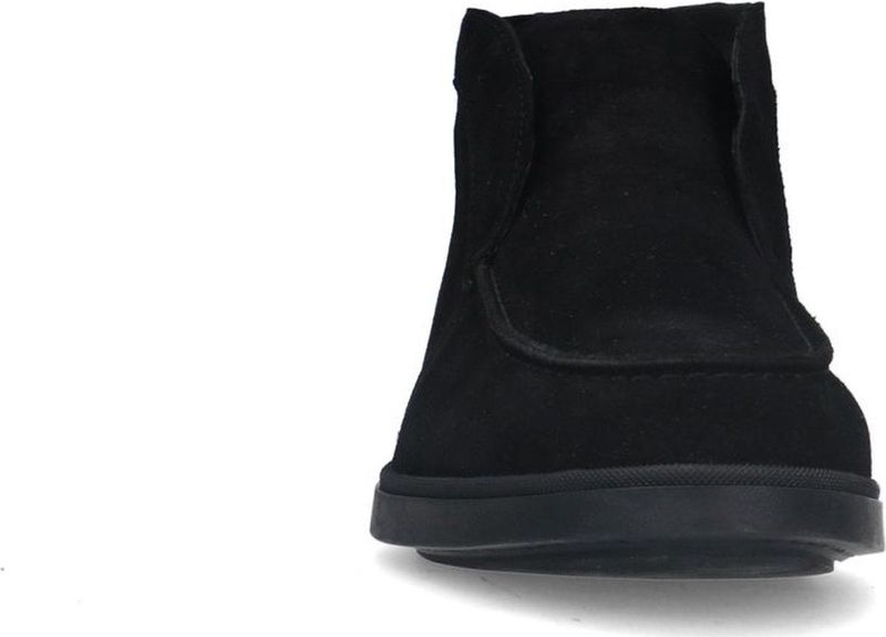 Manfield - Heren - Zwarte Suède Boots - Suède - Leer
