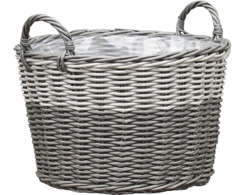 Plantenmand polyrotan Ø 45 cm H 30 cm bruin