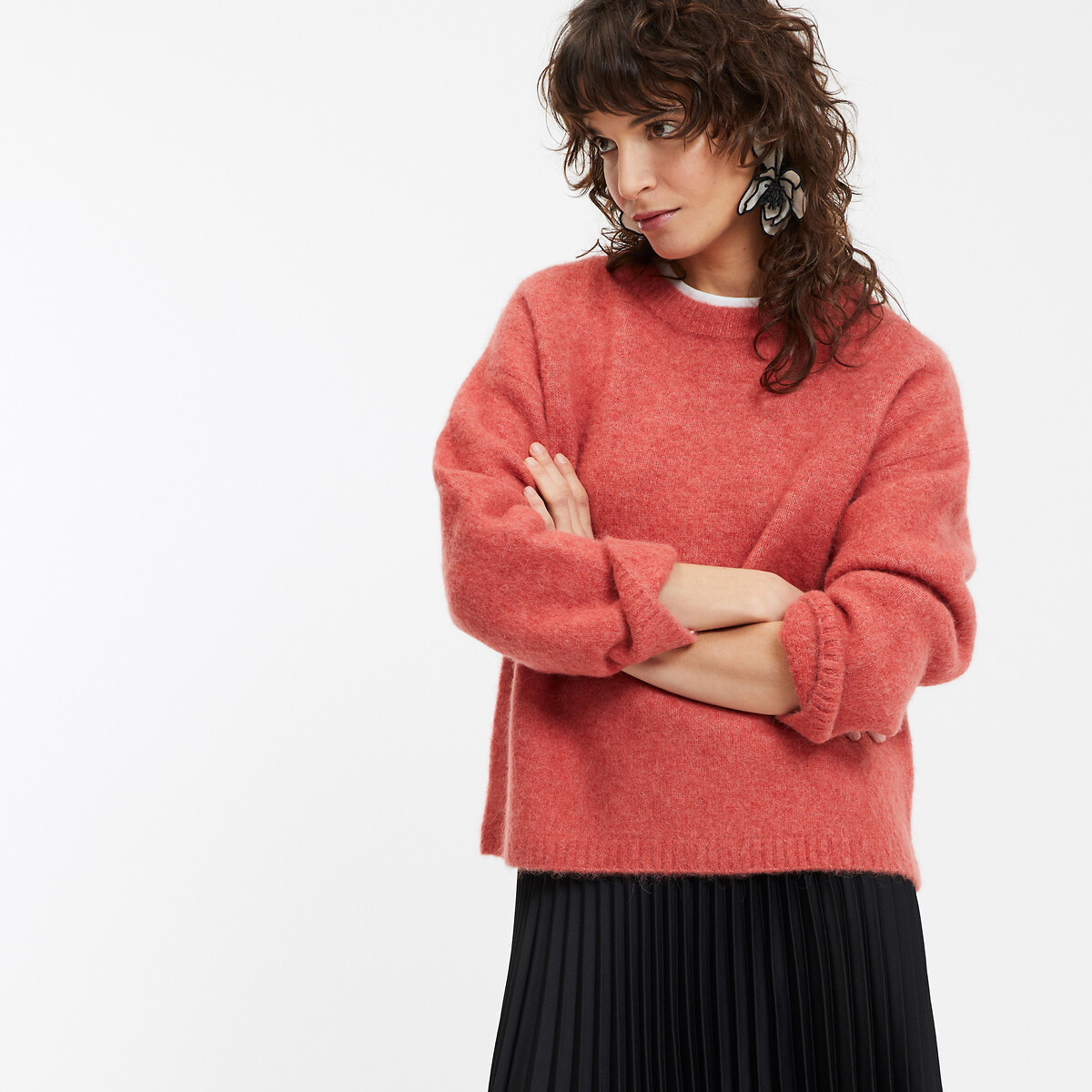 COLEÇÕES LA REDOUTE<br>Suéter em lã mista e alpaca, Assinatura IGNACE