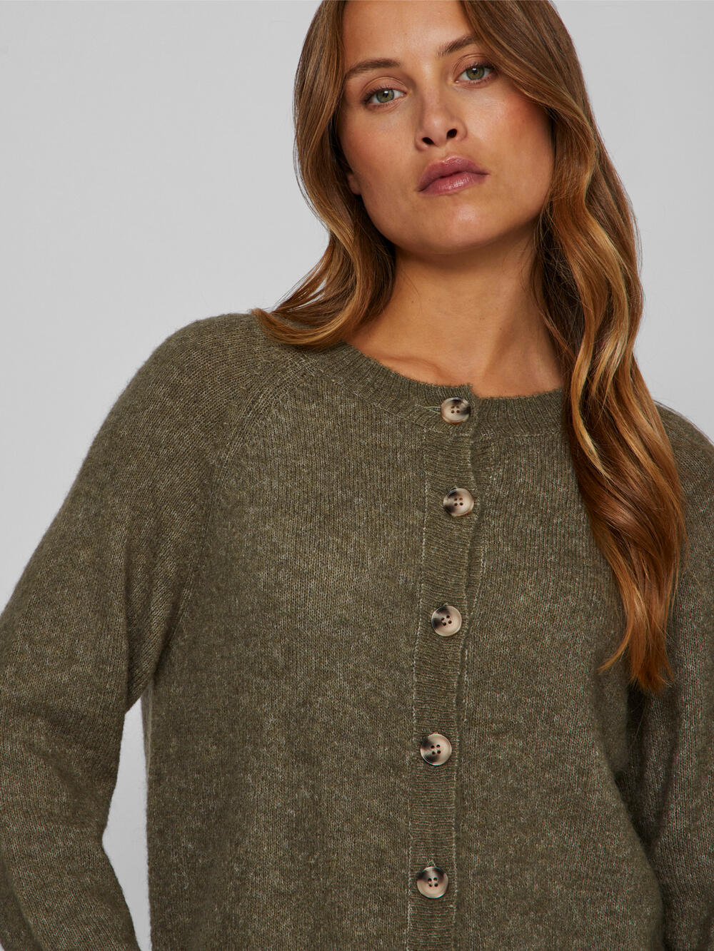Vila  Vijulaja O-Neck L/S cardigan - Dusty Olive