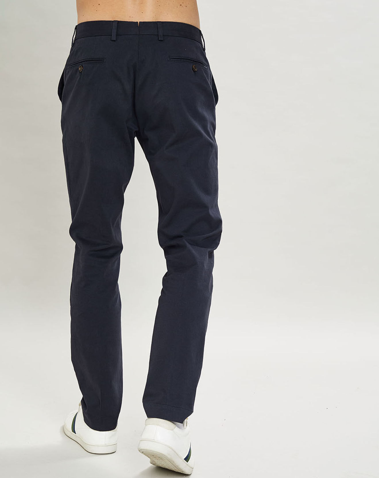 Hackett London Pantalon chino Kensington uni bleu marine
