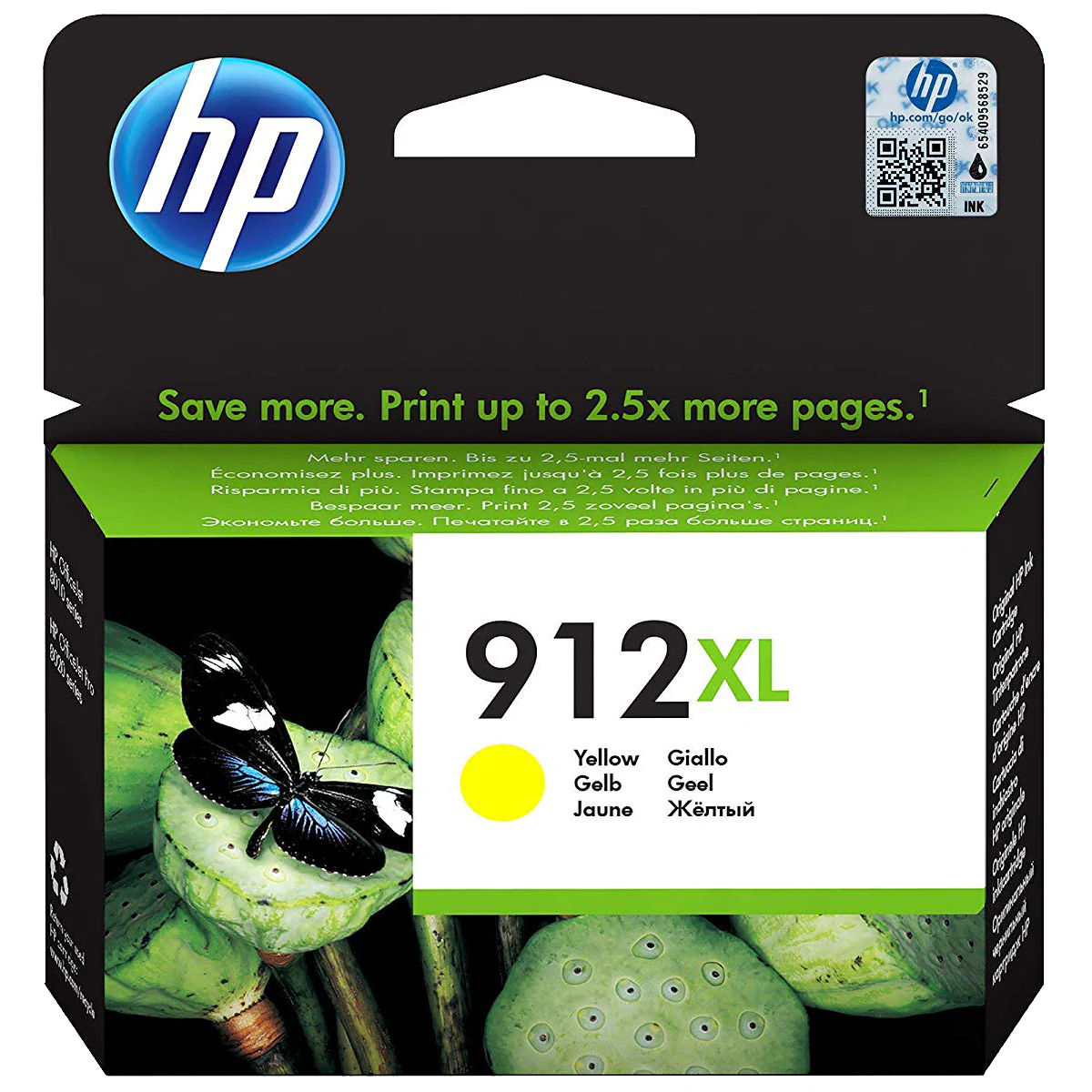 HP 912 XL Gul høyytelses blekkpatron