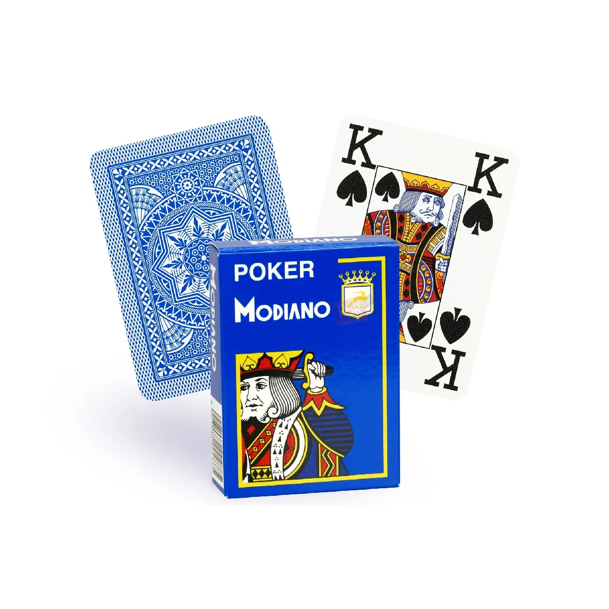 Modiano Cartes 100% plastique 4 index - Bleu clair