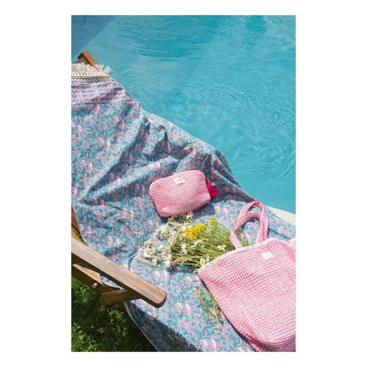 Louise Misha Serviette de plage Lana en coton bio | Bleu
