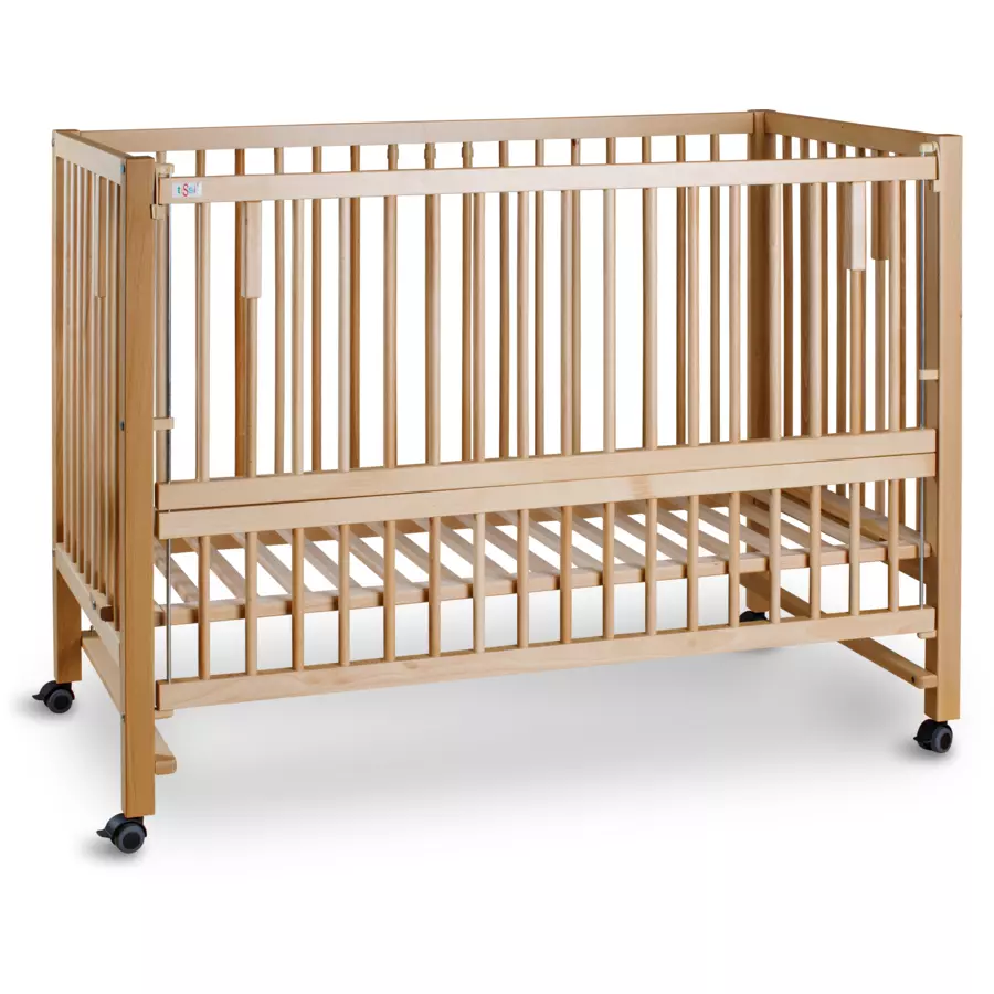 tiSsi® XXL Beistellbett  Kinderbett Hajo 60 x 120 cm natur