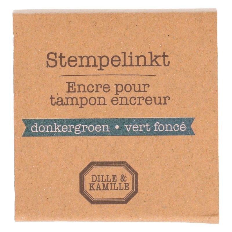 Stempelkussen, donkergroen, 5 x 5 cm
