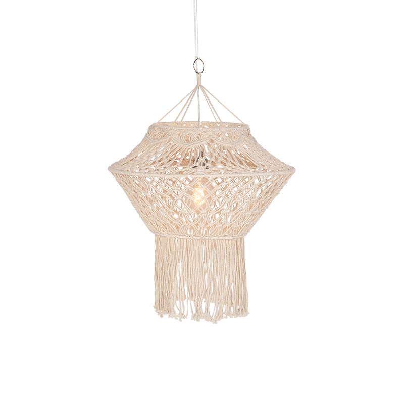 Landelijke hanglamp macramé 90 cm - Macra