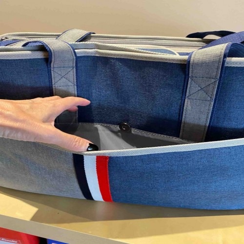 Bolsa de viagem Tommy para cães, azul