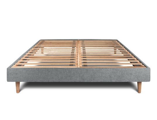 SOMMEIL DE PLOMB - Sommier 180 x 200 Sommier kit tissu gris anthracite 180x200 h29cm
