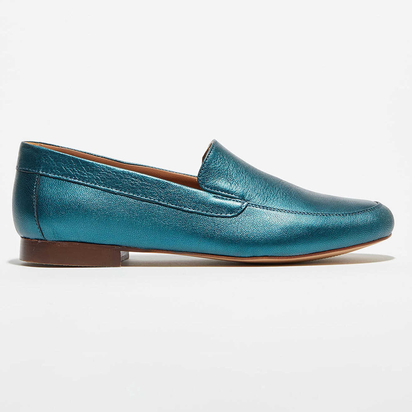 Quartier Latin Mocassins en Cuir Love irisés émeraude