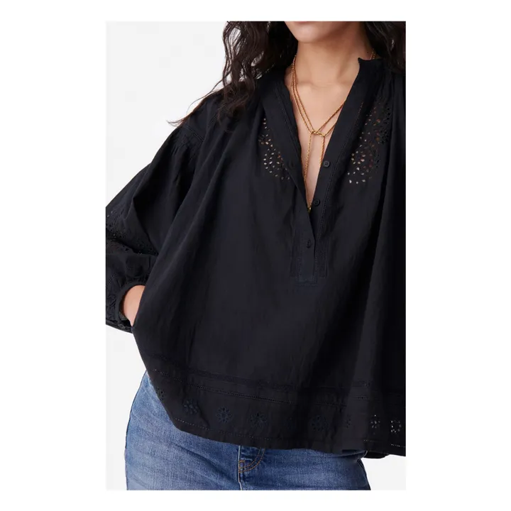 Vanessa Bruno Blouse Nipoa Brodée | Noir