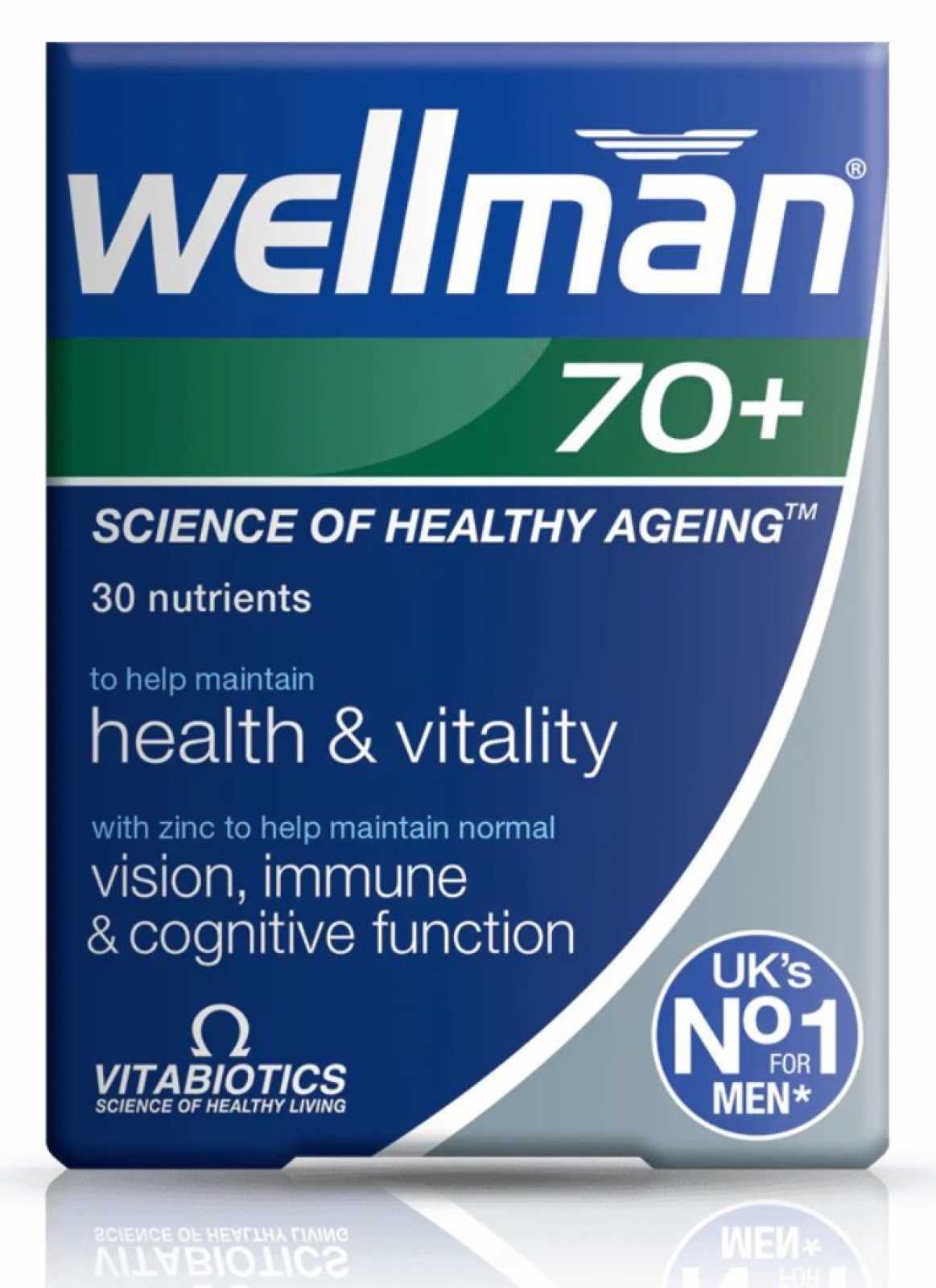 Vitabiotics Wellman 70+ 30 comprimidos