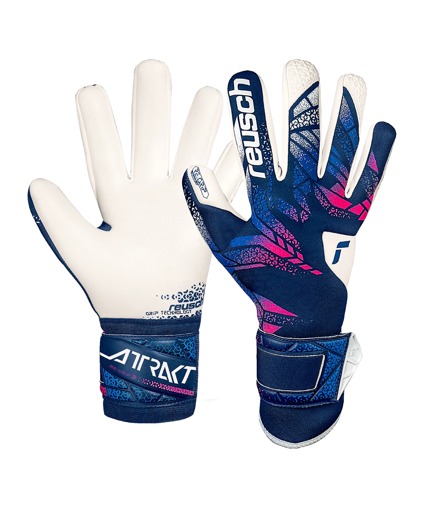 Reusch Attrakt Grip goalkeeper gloves blue F4310
