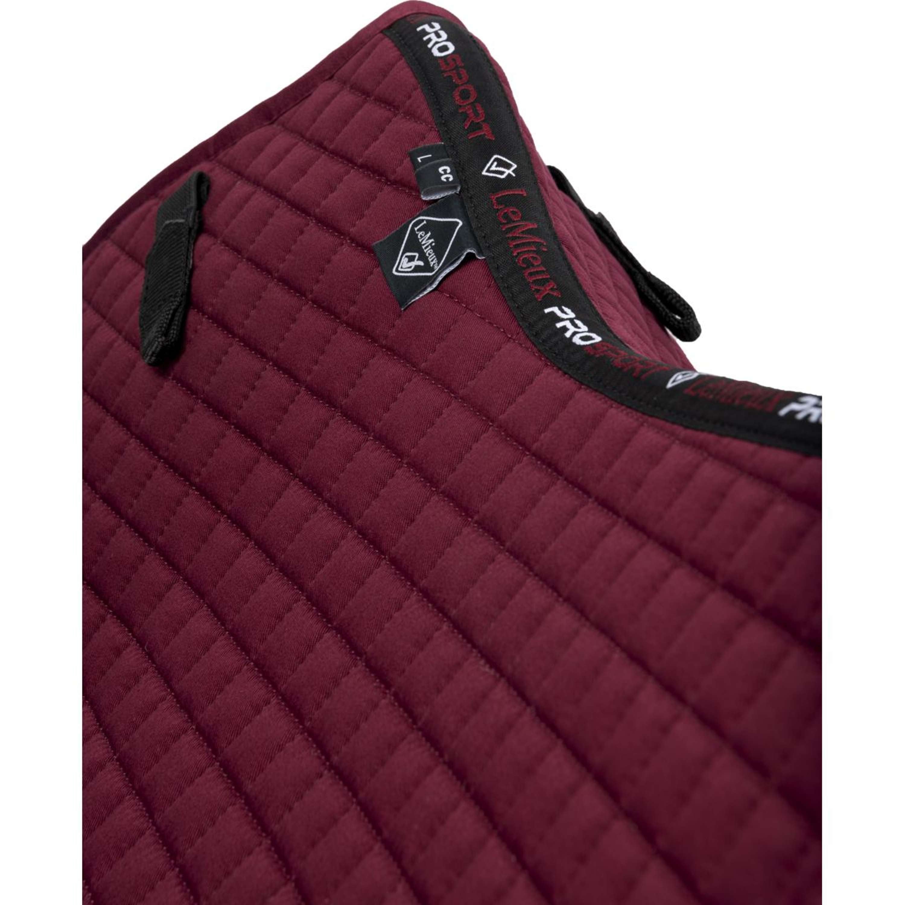 LeMieux Zadeldekje Cotton Square Close Contact Burgundy