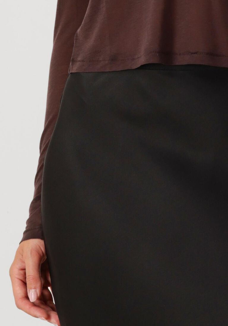 zwarte anine bing maxirok bar silk skirt