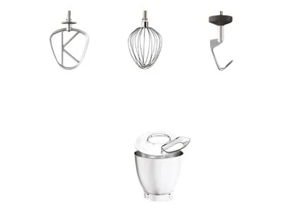 Kenwood Titanium Chef Baker XL KVL65.001WH - Køkkenmaskine - 1200 W - hvid/champagnecreme